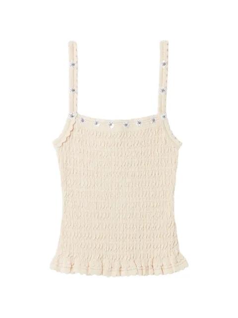 floral-applique textured tank top by CLAUDIE PIERLOT