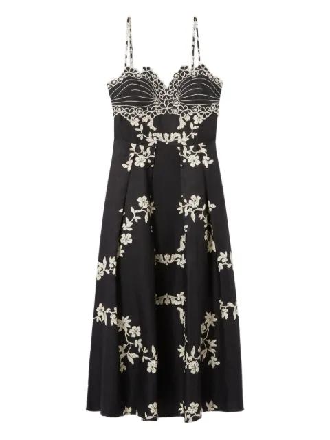 floral-embroidered midi dress by CLAUDIE PIERLOT
