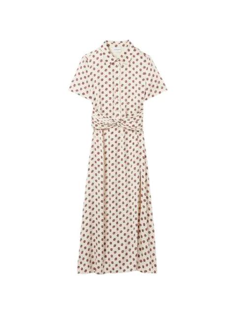 floral knotted midi dress by CLAUDIE PIERLOT