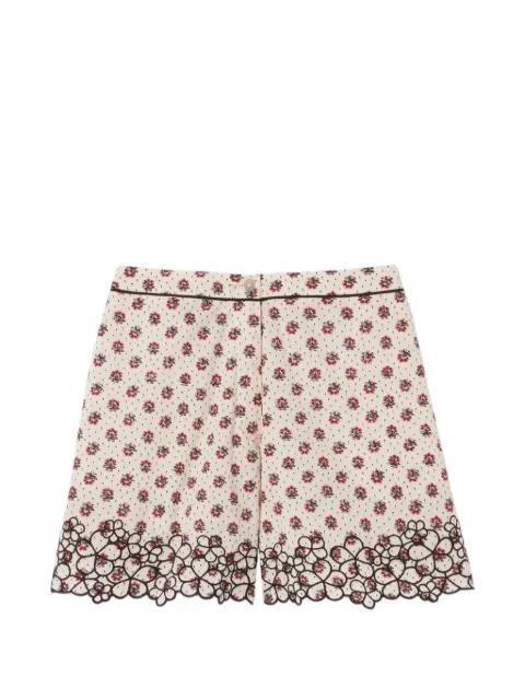 floral-print embroidered shorts by CLAUDIE PIERLOT