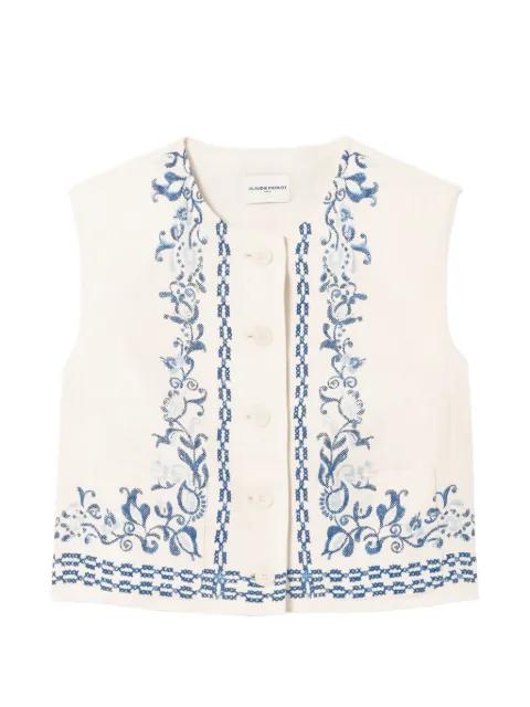 floral-print linen waistcoat by CLAUDIE PIERLOT