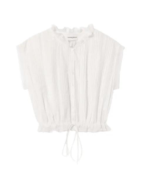 lace-trim pleated shirt by CLAUDIE PIERLOT