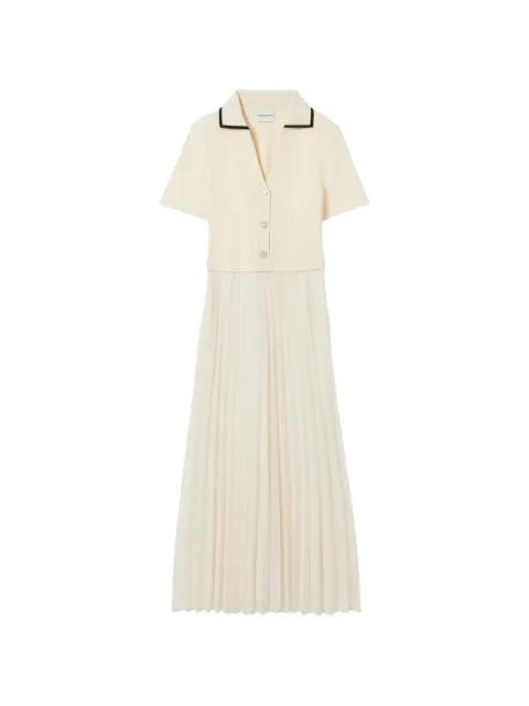 pleated ribbed-knit midi dress by CLAUDIE PIERLOT