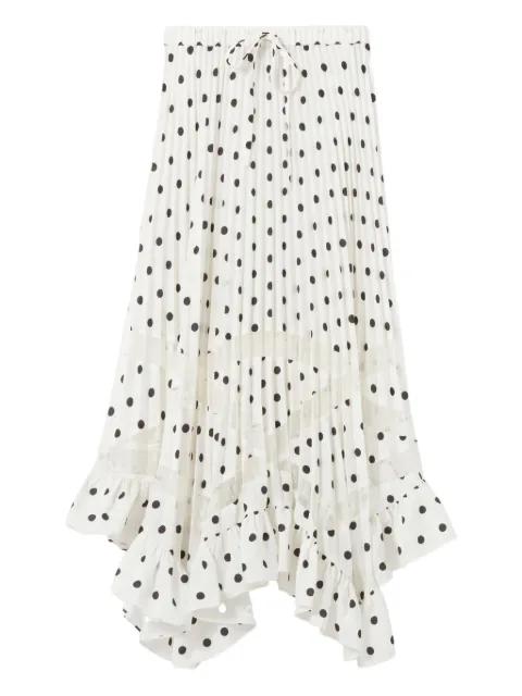 polka-dot pleated midi skirt by CLAUDIE PIERLOT