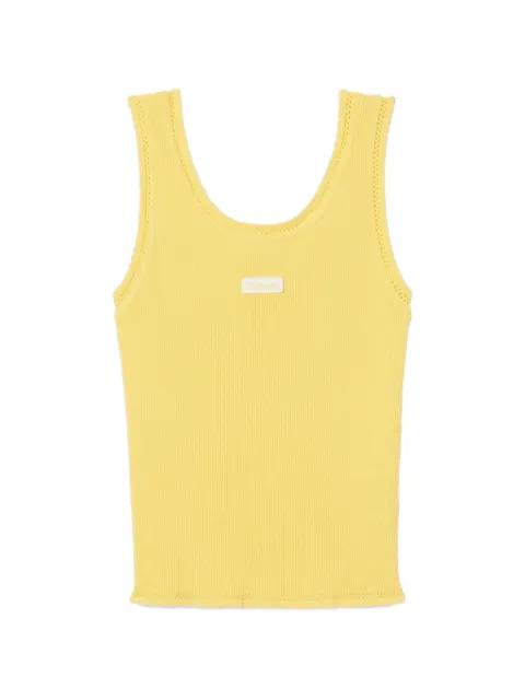 ribbed-knit logo-patch tank top by CLAUDIE PIERLOT