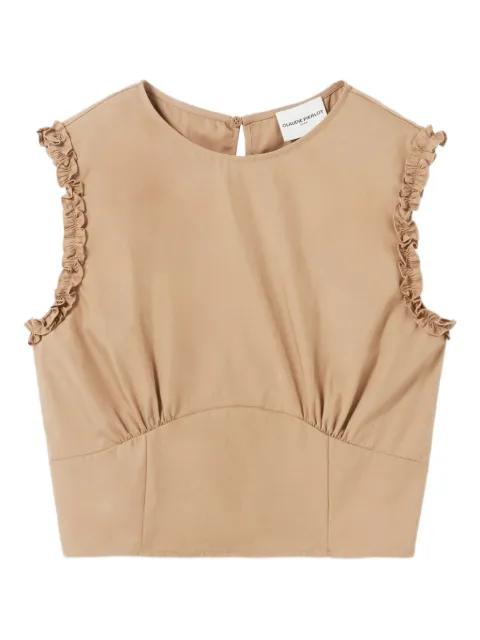 ruffled-trim top by CLAUDIE PIERLOT