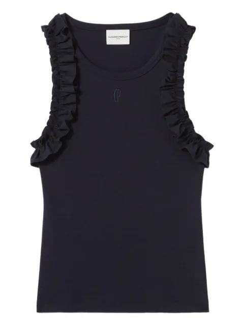 ruffled-trim top by CLAUDIE PIERLOT