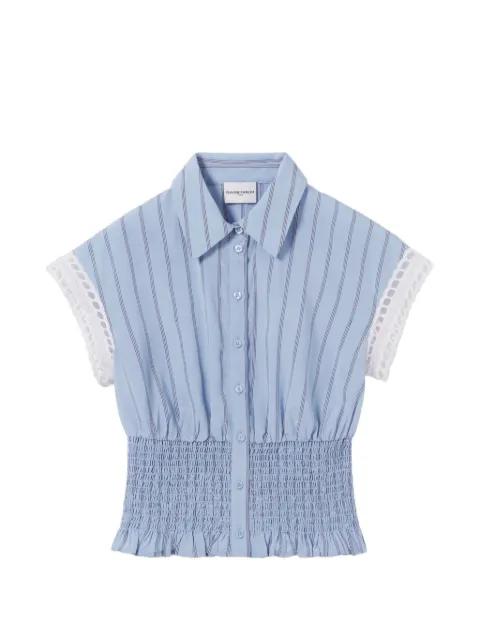 stripe-pattern smocked-waist shirt by CLAUDIE PIERLOT
