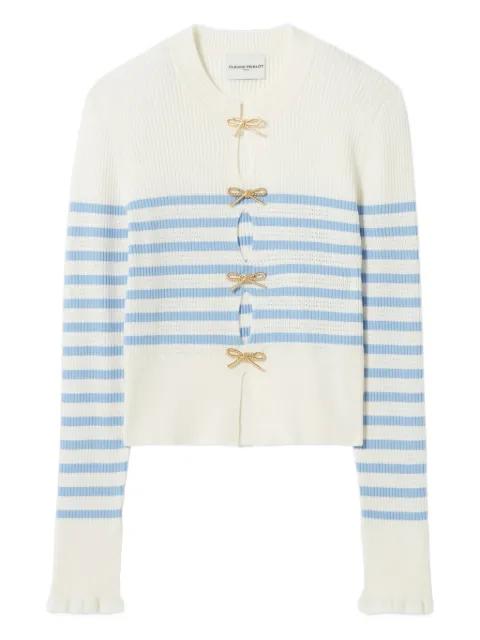 striped bow-embellishment top by CLAUDIE PIERLOT
