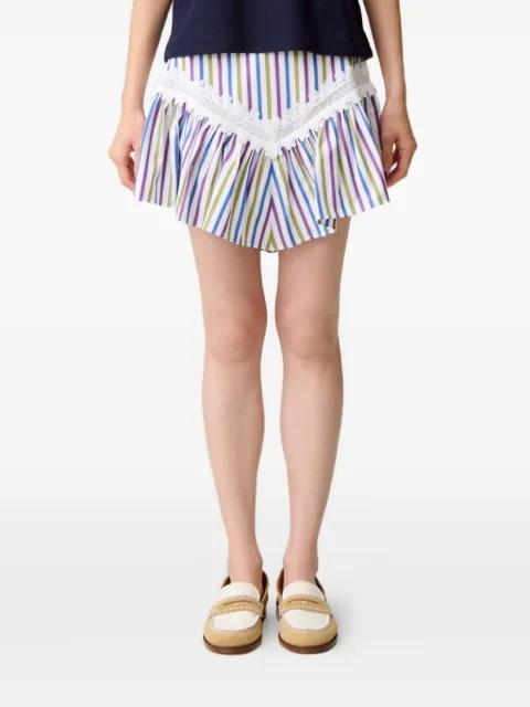 striped lace A-line mini skirt by CLAUDIE PIERLOT