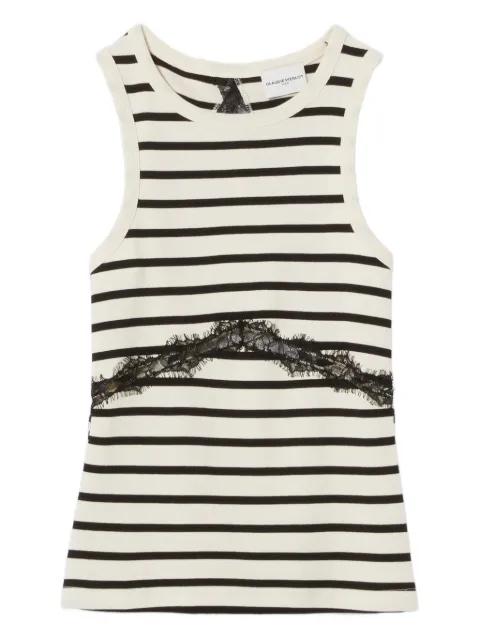 striped lace-band tank top by CLAUDIE PIERLOT