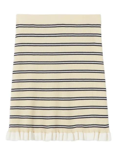 striped ruffled-hem mini skirt by CLAUDIE PIERLOT