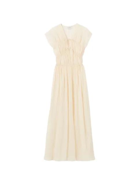 tie-detail gathered maxi dress by CLAUDIE PIERLOT