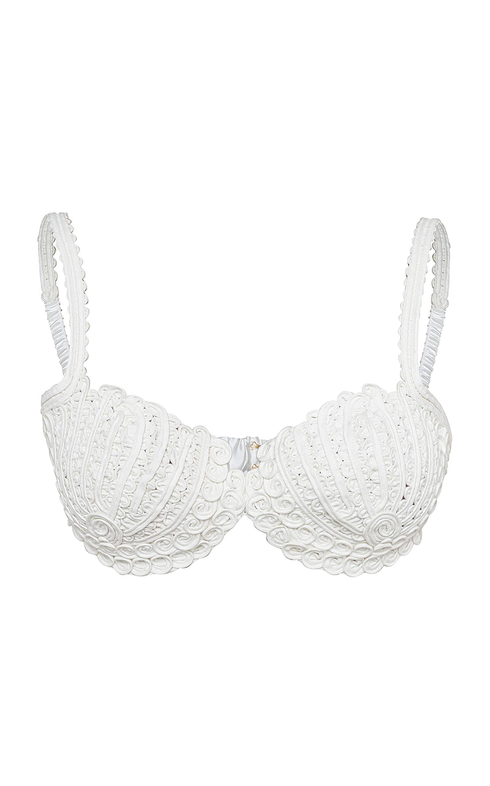 CLEA - Piper Cotton Guipure Bralet - White - - Moda Operandi by CLEA