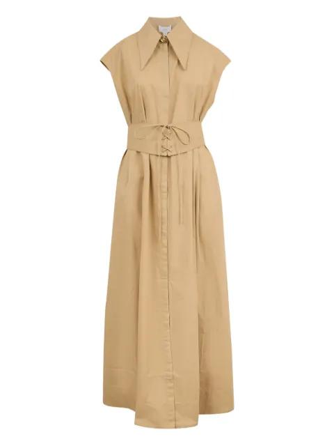 Callista belted midi dress by CLEA