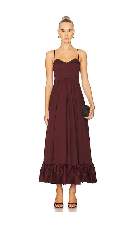 Clea Vandalia Dress in Burgundy by CLEA