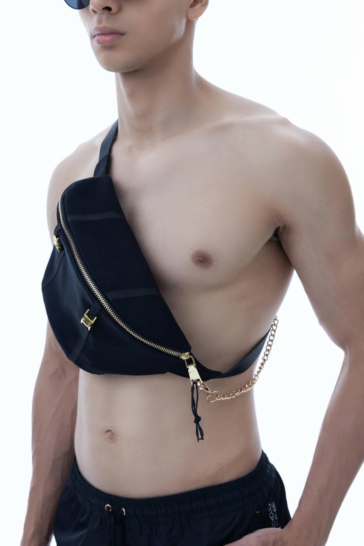 Gold Fanny Pack by CLEAN CLOTHES ONLY