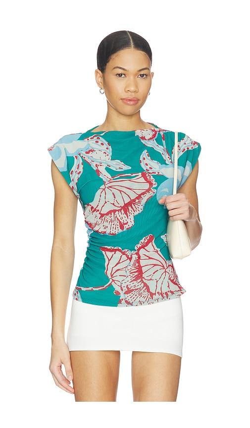 Cleobella Ellie Top in Green,Blue by CLEOBELLA