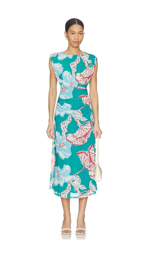 Cleobella Joelle Midi Dress in Green,Blue by CLEOBELLA