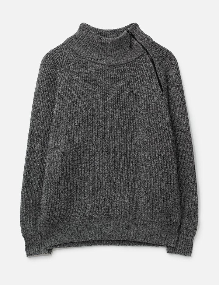 Zipper Collar Pullover Knit by CLESSTE