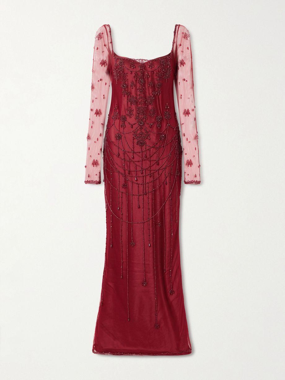 Chandelier embellished tulle gown by CLIO PEPPIATT