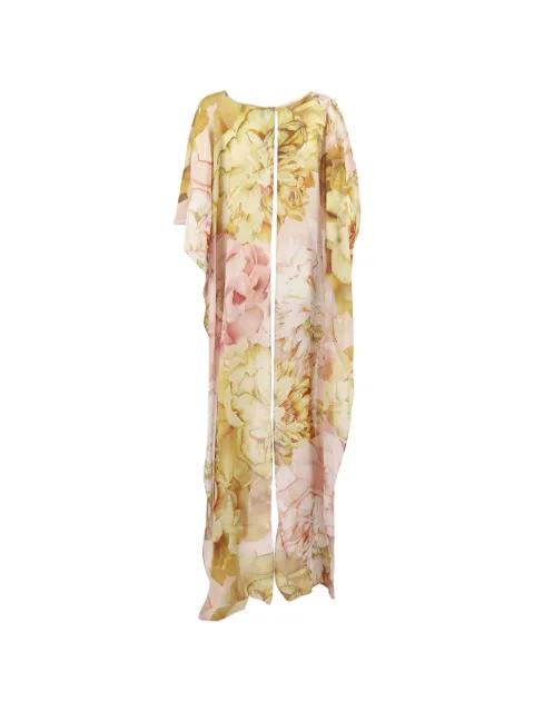 floral-print longline jacket by CLIPS