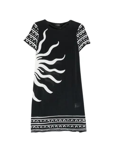graphic-print short-sleeve dress by CLIPS