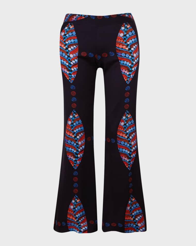 Frankie Printed Flare Pants by CLO MADRID