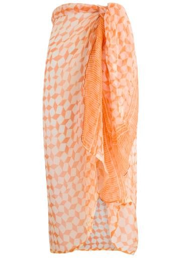 Printed silk-georgette sarong by CLOE CASSANDRO