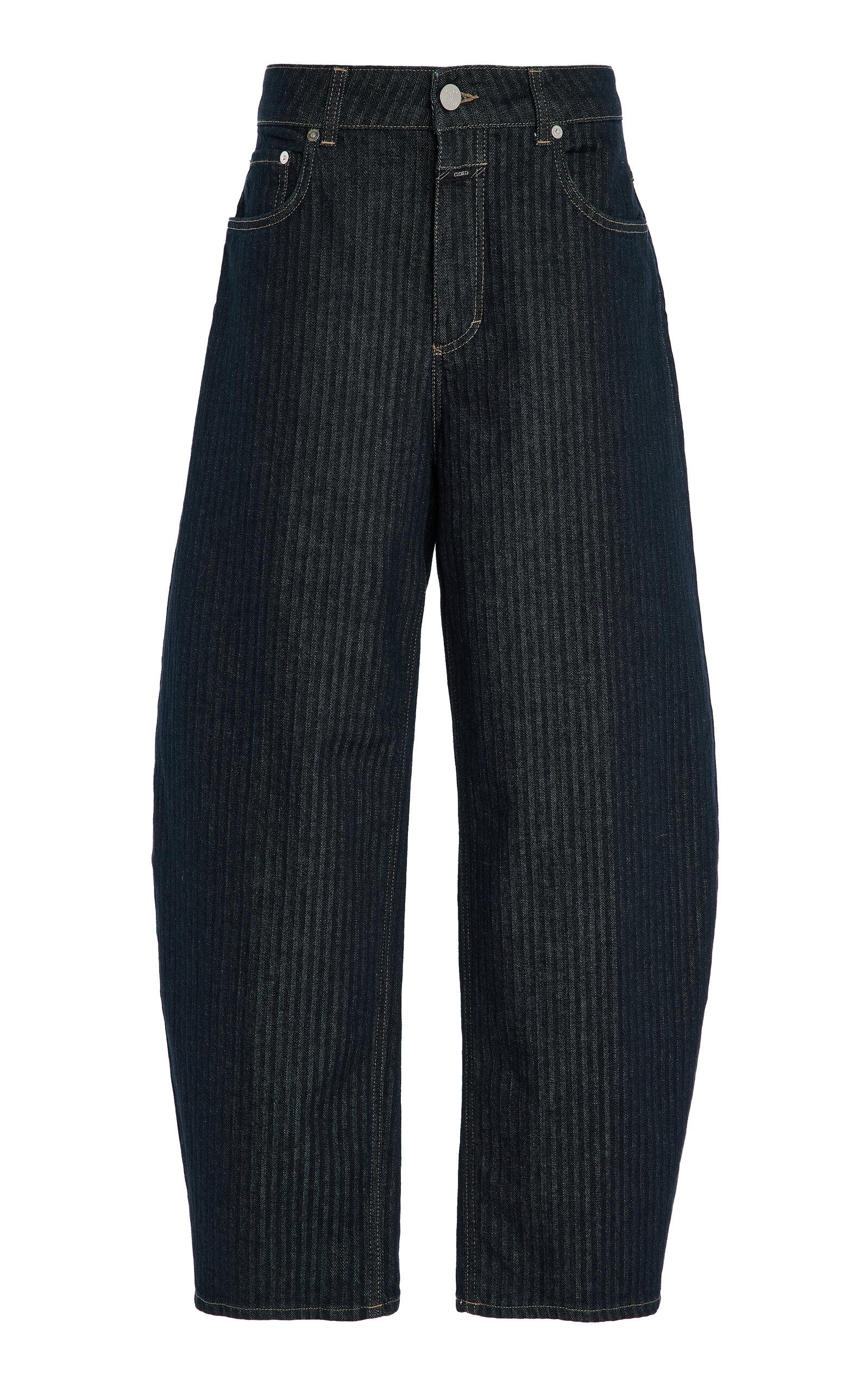 CLOSED Jazzie Herringbone Stretch Mid-Rise Barrel Jeans - Moda Operandi by CLOSED