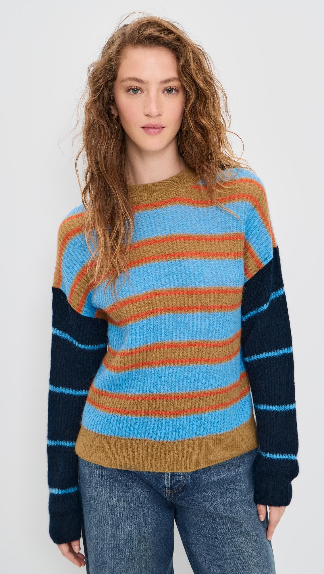 Mixed Stripe Crew Neck Sweater by CLOSED