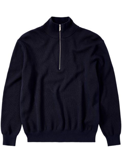 half-zip ribbed-knit jumper by CLOSED