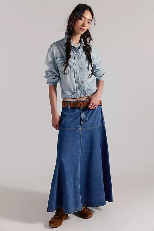 Closed Long Denim Skirt by CLOSED | FREE PEOPLE