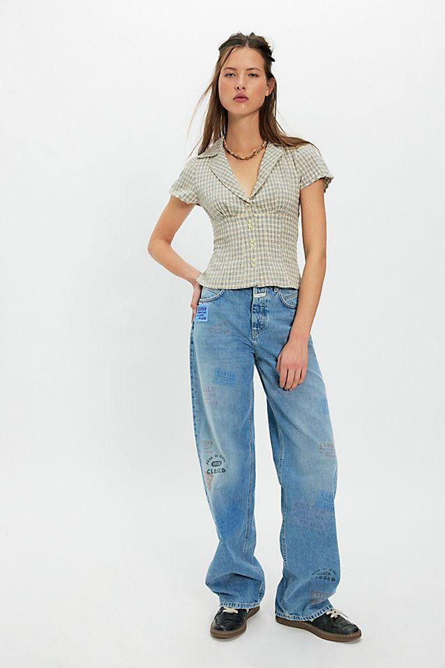 Closed Nikka Patched Wide-Leg Jeans by CLOSED | FREE PEOPLE