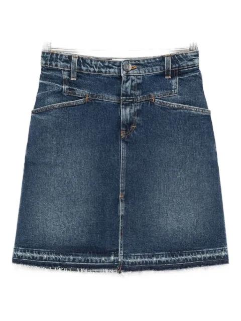 raw-cut denim mini skirt by CLOSED