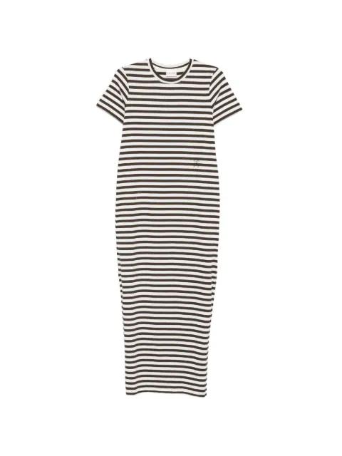 striped logo-print dress by CLOSED
