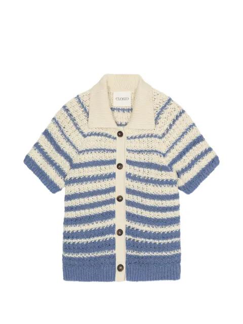striped short-sleeve cardigan by CLOSED
