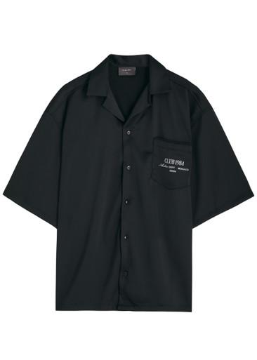 Atelier Dept logo-print satin shirt by CLUB 1984 Atelier Dept logo-print satin shirt by CLUB 1984