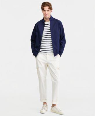 Men's Cotton-Blend Harrington Mock-Neck Jacket by CLUB ROOM