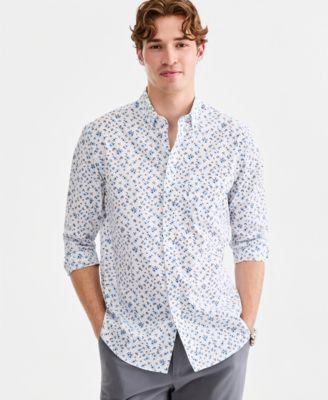 Men's Long Sleeve Poplin Shirt by CLUB ROOM