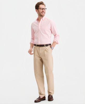 Men's Pleated Herringbone Twill Pants by CLUB ROOM