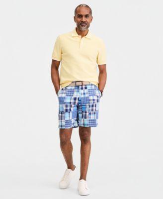 Men's Regular-Fit Madras Plaid Patchwork 9" Shorts by CLUB ROOM