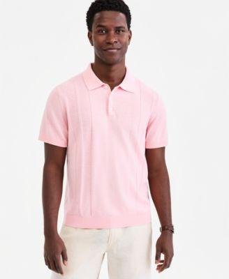 Men's Short-Sleeve Linen and Cotton Engineer Sweater by CLUB ROOM