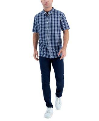Men's Short-Sleeve Plaid Shirt by CLUB ROOM