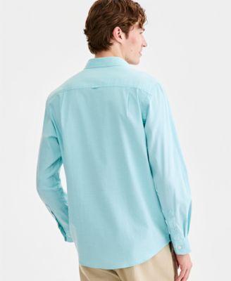 Men's Solid Stretch Oxford Cotton Shirt by CLUB ROOM