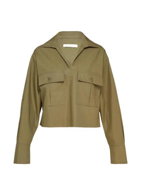 Imogen flap-pocket long-sleeve blouse by CLUB21 COLLECTION