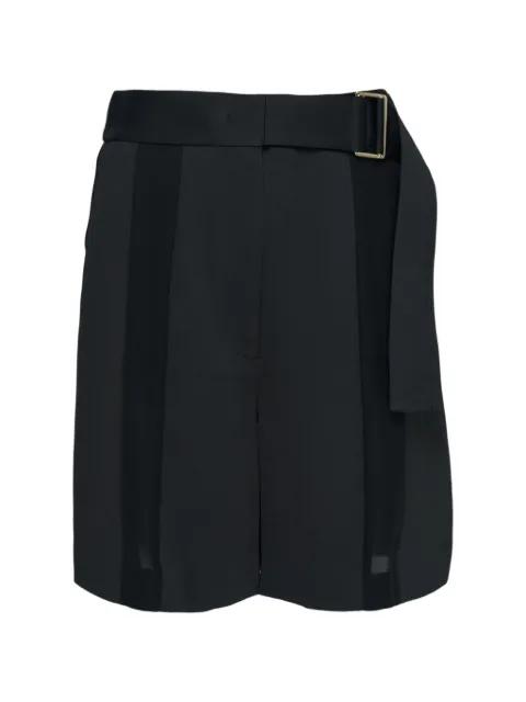 Sloane belted crepe shorts by CLUB21 COLLECTION