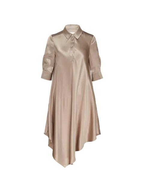 asymmetric satin shirt dress by CLUB21 COLLECTION