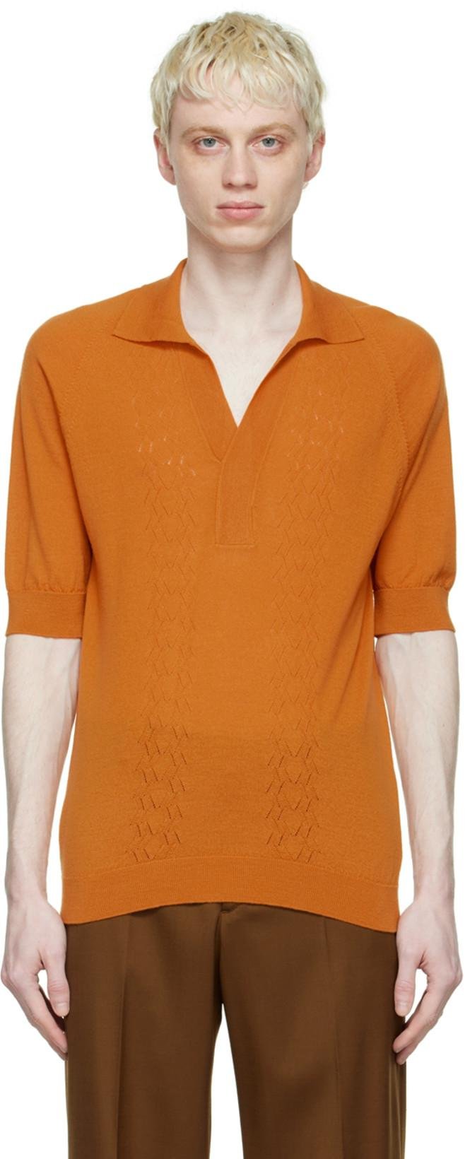 Orange Remi Polo Shirt by CMMN SWDN