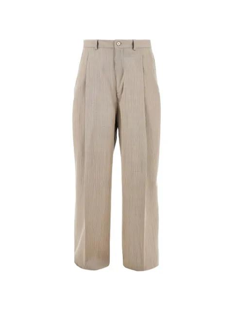 pleated twill-weave trousers by CMMN SWDN